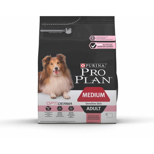 Purina pro plan dog adult medium optiderma sensitive skin losos 3 kg Slike
