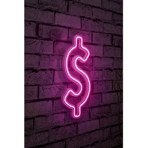 Wallity Dekorativna LED rasveta Dollar Sign, 19x39x2cm, Roze Cene