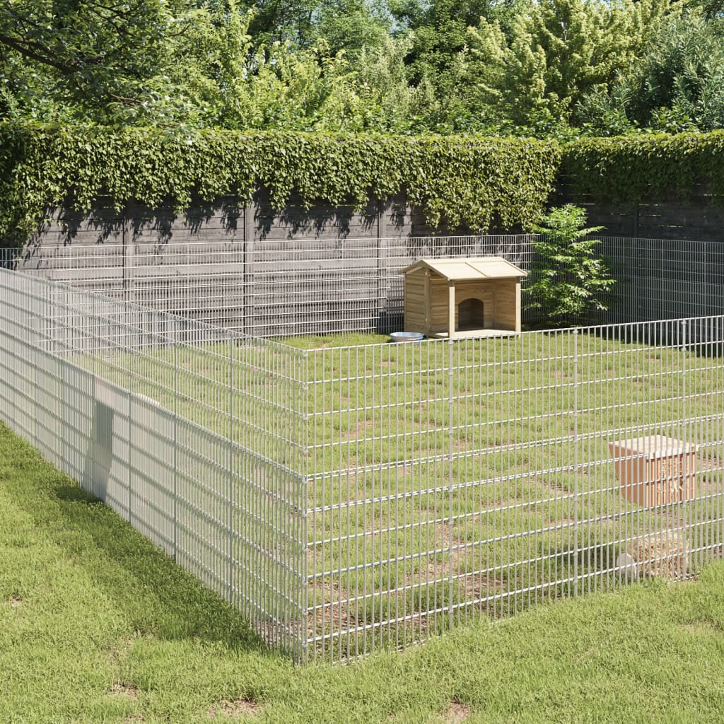 vidaXL Ograda za živali na prostem z 48 paneli 54x100 cm železo Cene