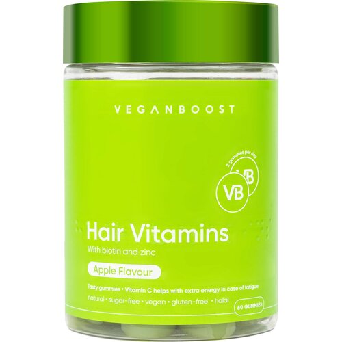 Veganboost Gumijasti bonboni z vitamini za lase - jabolko Cene
