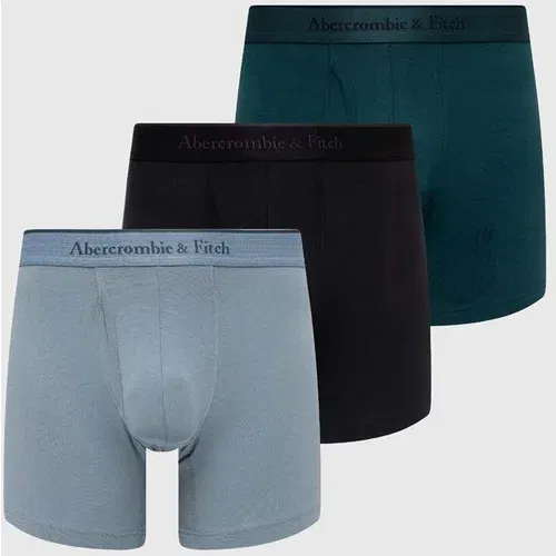 Abercrombie & Fitch Boksarice 3-pack moški, zelena barva