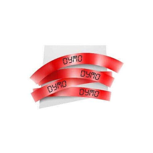Dymo trak dymo ltag 912030, 12 mm 4 m (črna/rdeča), original Slike
