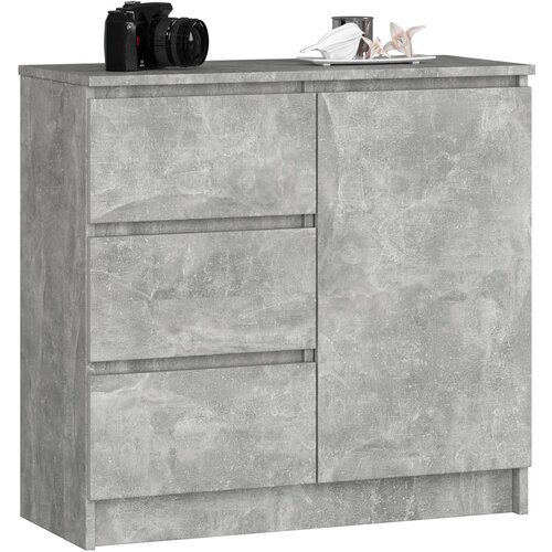 AKORD KOMODA K80 JERRY 1D 3SZ PK BETON, (21703019) Cene
