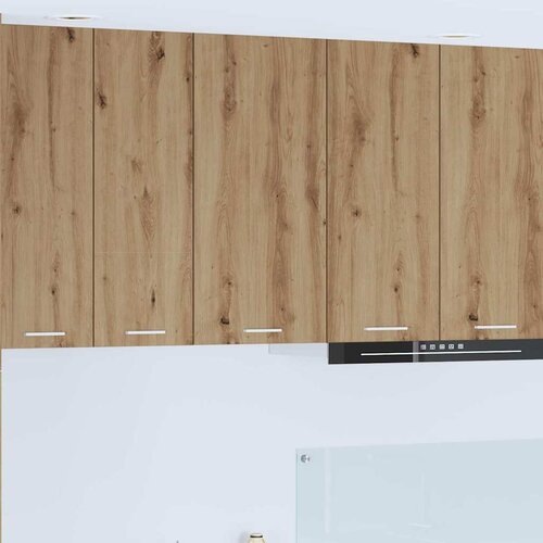 VidaXL viseći ormarić riga umjetnički hrast i bijela 40 x 31 x 80 cm Slike