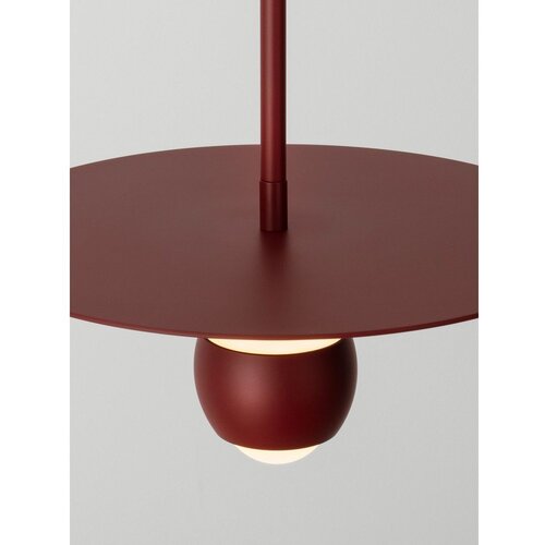 Nova Luce Rdeča aluminijasta LED viseča svetilka &amp;oslash; 30 cm Edem &amp;ndash; Slike