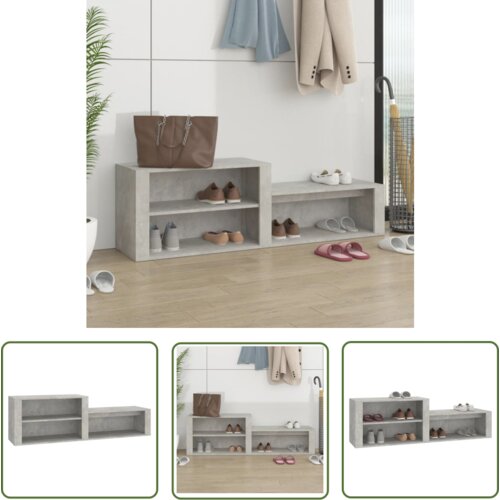 The Living Store Omarica za čevlje betonsko siva 150x35x45 cm inženirski les - Omarica Za Čevlje, (21744377) Cene