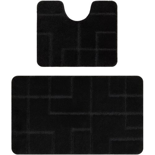 RugsX Preproge Dvodelni kopalniški set preproga SUPREME LINES, l 60x100 cm Črna Cene