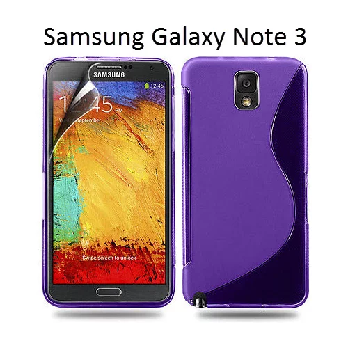  Gumijasti / gel etui S-Line za Samsung Galaxy Note 3 - vijolični