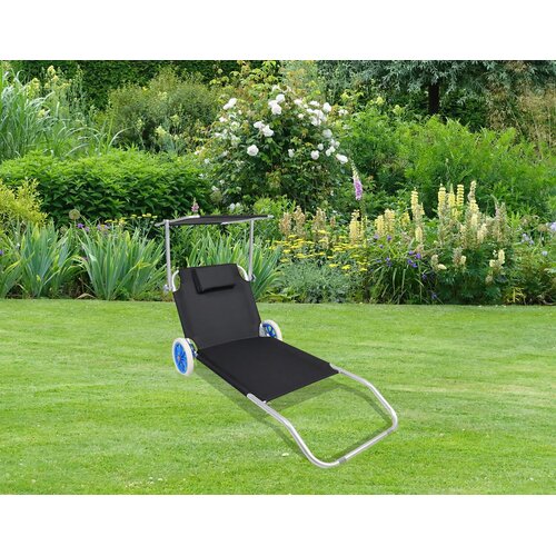 Gardenson VRTNI LEŽALNIK jeklo črna Slike