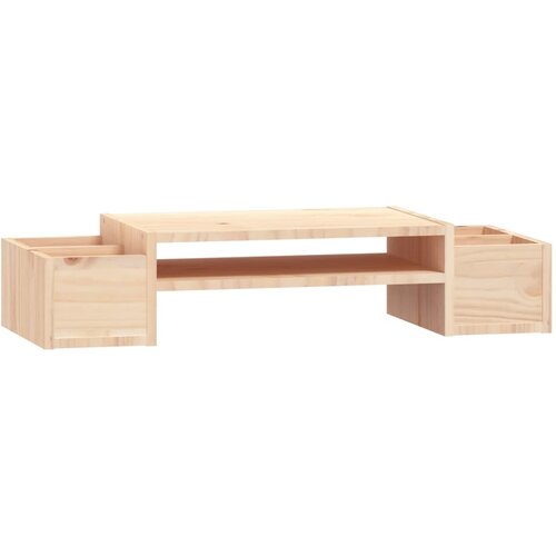 VidaXL Stojalo za zaslon 100x27,5x15 cm trdna borovina, (20769681) Slike