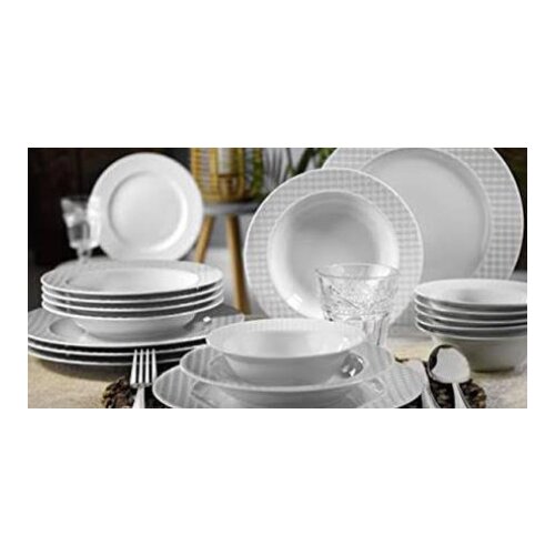 Kutahya ekose y porcelanski set beli 18 ( NIL18YS00 ) Cene