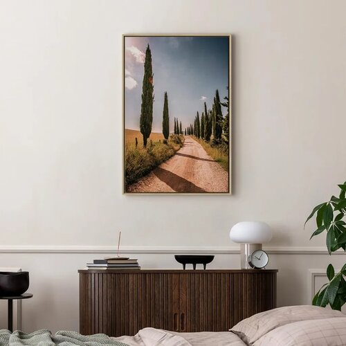 Slika - Italian cypresses (1 Part) Vertical 80x120 U prirodnom drvenom okviru Slike
