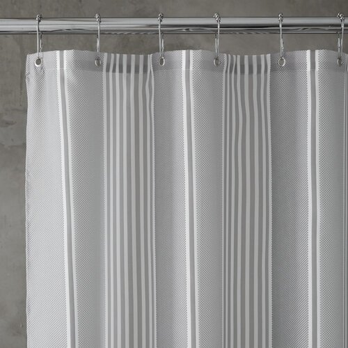 Catherine Lansfield Tuš zavesa 180x180 cm Textured Stripe - Catherine Lansfield Cene