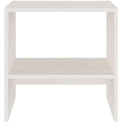 VidaXL noćni ormarići 2 kom bijeli 40x30,5x40 cm od masivne borovine Slike