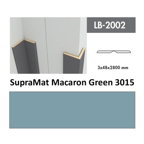 AGT profil Zidni MDF LB-2002 SupraMat Macaron Green (3015) 2800x48x3mm ( 026-063 ) Cene