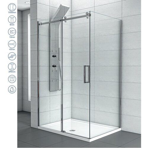 Copen tuš kabina titan 1200x900x1950 staklo 8mm providno - C-02-5100/5080 Slike