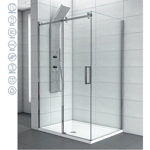 Concept tuš kabina titan 1200x900x1950 staklo 8mm providno - C-02-5100/5080 Slike