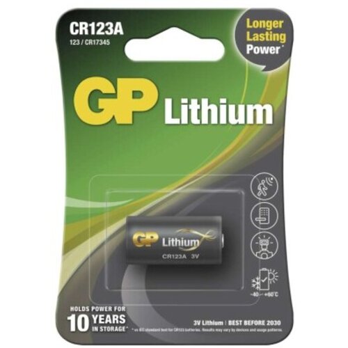 Gp litijska baterija CR123A B1501E, 1 kos, blister Cene