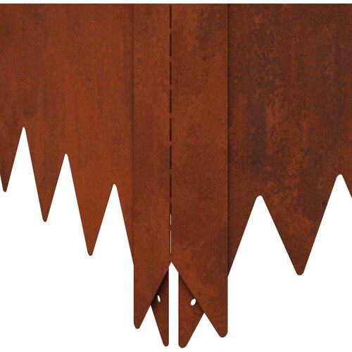  Ograda oko Travnjaka 4 pcs 100 x 100 x 20 cm Čelik Rđa Slike