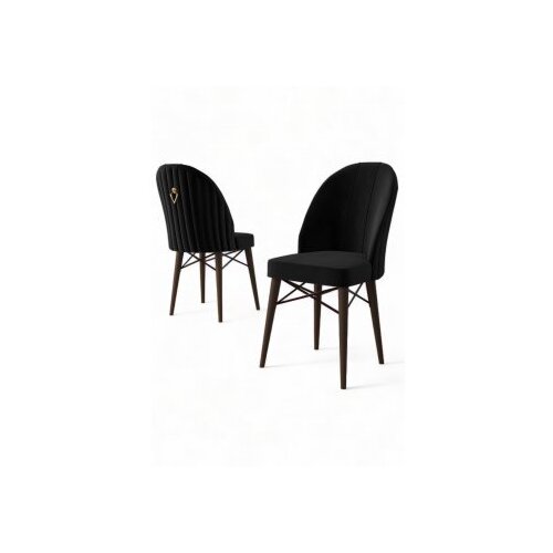 Hanah home set 4 stolice ritim black brown Slike