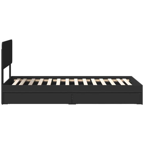  Krevet s od storage Crna 75 x 190 cm Konstruirano drvo Slike