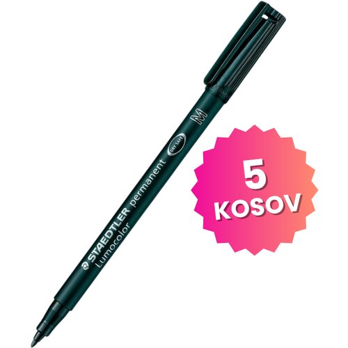 Staedtler Komplet markerjev 317-9 M (črna), 5 kosov Slike