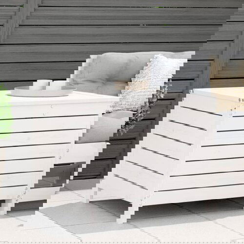vidaXL Vrtni tabure bijeli 62 x 63 5 x 53 5 cm od masivne borovine Cene