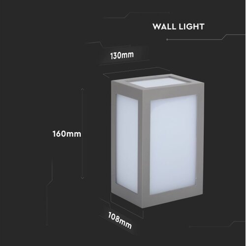  LED spoljno zidno svetlo LED/12W/230V 3000K IP65 sivo Slike