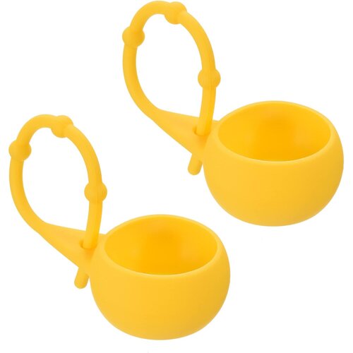 NIKCORP Silikonsko držalo za golf žogice z obeskom, rumeno, 2 kosa &ndash; trpežen silikonski etui za pas ali torbo, 195 mm x 45 mm, (5000156679) Cene