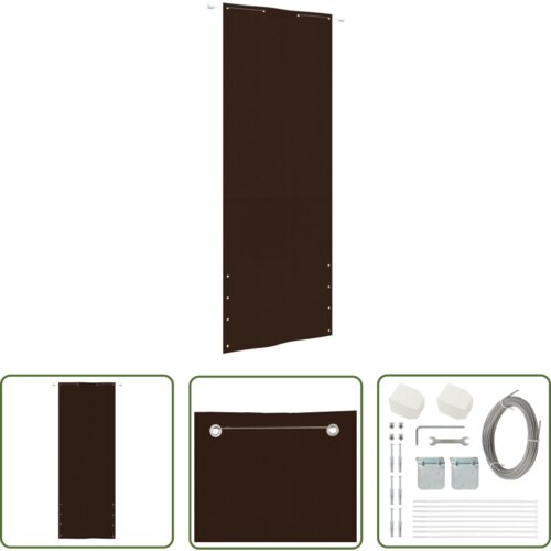  The Living Store Balkonsko platno rjavo 80x240 cm tkanina Oxford - Balkonsko Platno, (21743397) Slike