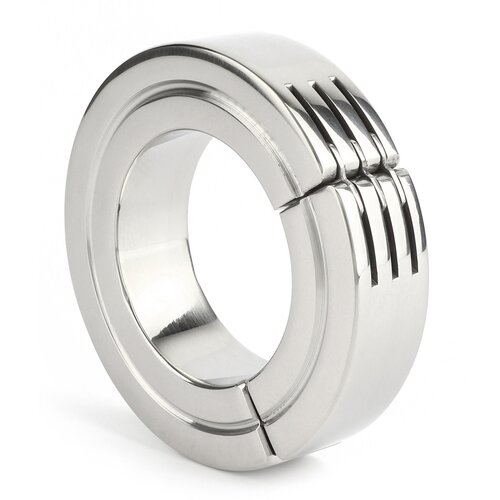 Mr. Steel Hinged Magnetic Cockring 40mm Silver Slike