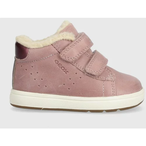 Geox Dječje kožne cipele boja: ružičasta