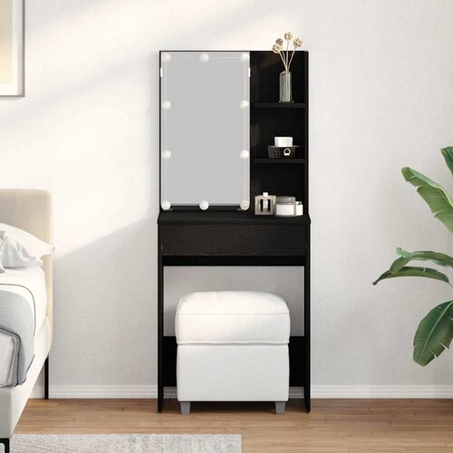  Toaletni stol Crni hrast 60 x 40 x 140 cm Konstruirano drvo Cene