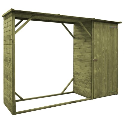VidaXL Vrtna lopa za drva in orodje borovina 253x80x170 cm Slike
