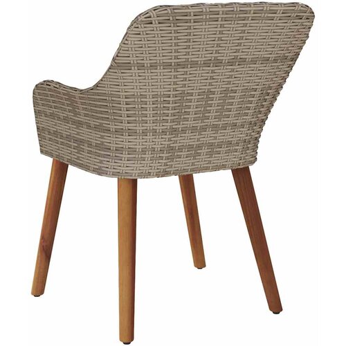  Vrtna stolica s jastukom 2 pcs Crna 62,5 x 55 x 82 cm poliratan Slike