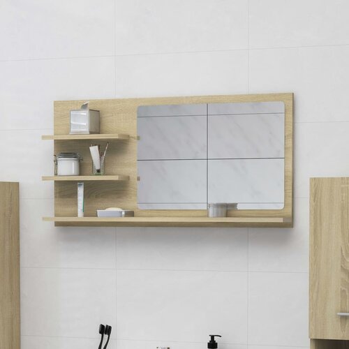 VidaXL Kupaonsko ogledalo boja hrasta sonome 90x10,5x45 cm od iverice Slike