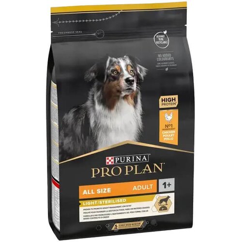 Purina PRO PLAN Light/Sterilised All Size Adult Chicken - hrana za odrasle i sterilisane pse svih rasa sa piletinom (3kg, 14kg) 14kg Cene