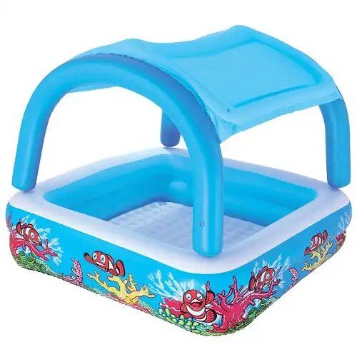 Bestway Otroški bazen s senčnikom Beach Buddy™, 140 x 140 x 114 cm - 1 k. Cene