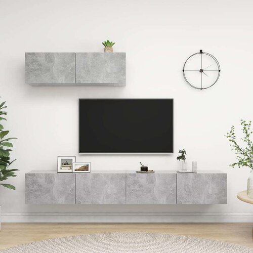 VidaXL TV ormarići 3 kom siva boja betona od iverice Slike