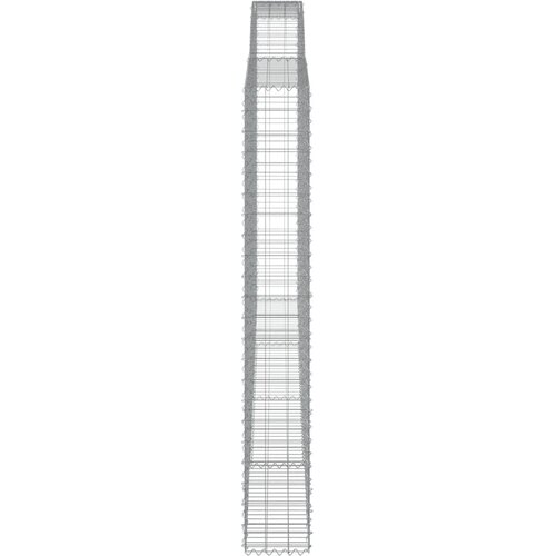  Lučne gabionske ko&amp;scaron;are 7 kom 400x30x220/240cm pocinčano željezo Slike
