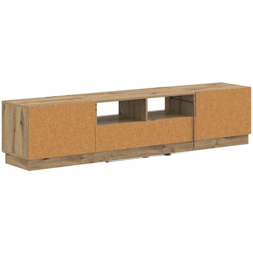  LED TV kabinet HOORN 3 kom. Hrast artisan Konstruirano drvo Siva 81 x 35 x 40 cm Slike