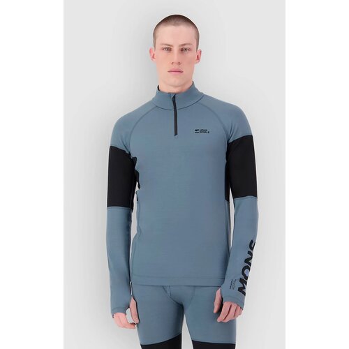 Mons Royale Olympus Merino 1/4 Zip Long Sleeve Funkcijska srajca goblin blue / black Cene