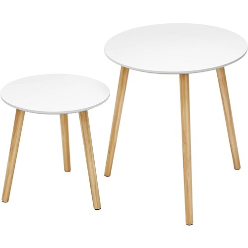 Songmics Miza 2X za dnevni prostor 45 x 50 x 45cm bela, LET07WN, (21010303) Slike