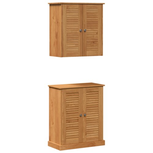 vidaXL Set namještaja za kupaonicu 2 pcs Smeđa 67.5 x 34 x 80 cm Cene