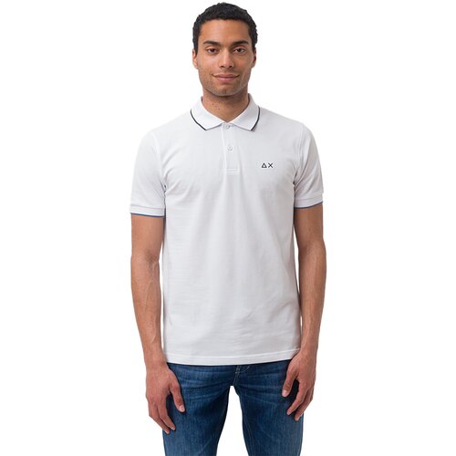 Sun68 muŠka majica polo small stripes on collar Cene