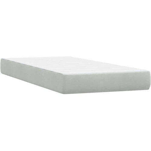 Box Spring krevet s madracem svijetlo sivi 80x220 cm samt Slike