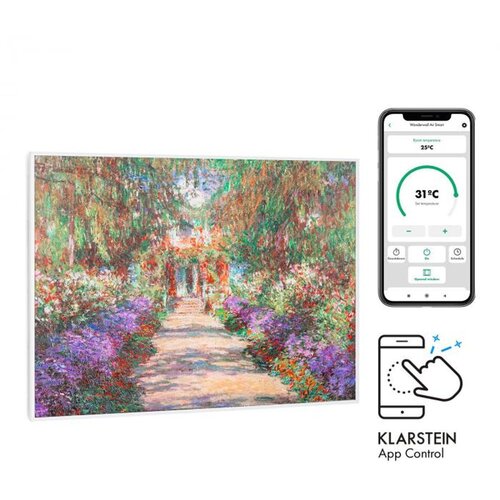 Klarstein wonderwall air art smart, infrardeči grelec, 80 x 60 cm, 500 w, vrtna pot Cene