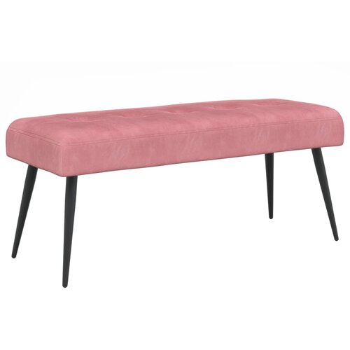  Klupa s gumbastim tkanjem Ružičasta 110 x 40 x 46 cm Bar&amp;scaron;un Slike