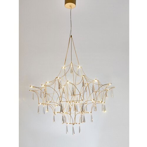Nova Luce Metalna LED viseća svjetiljka u zlatnoj boji &amp;oslash; 80 cm Goro &amp;ndash; Slike
