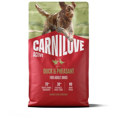 Carnilove Dog Active Adult, briketi - raca in fazan 4 kg Cene